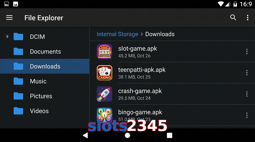 Main screen of Slots2345 gameapk page for PK players