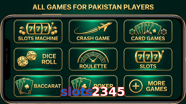Main screen of Slots2345 games page for PK players